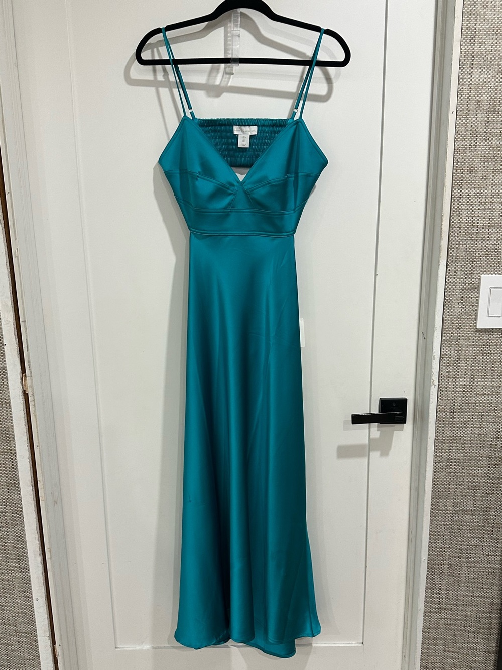 House of Harlow Teal Satin Maxi Dress L